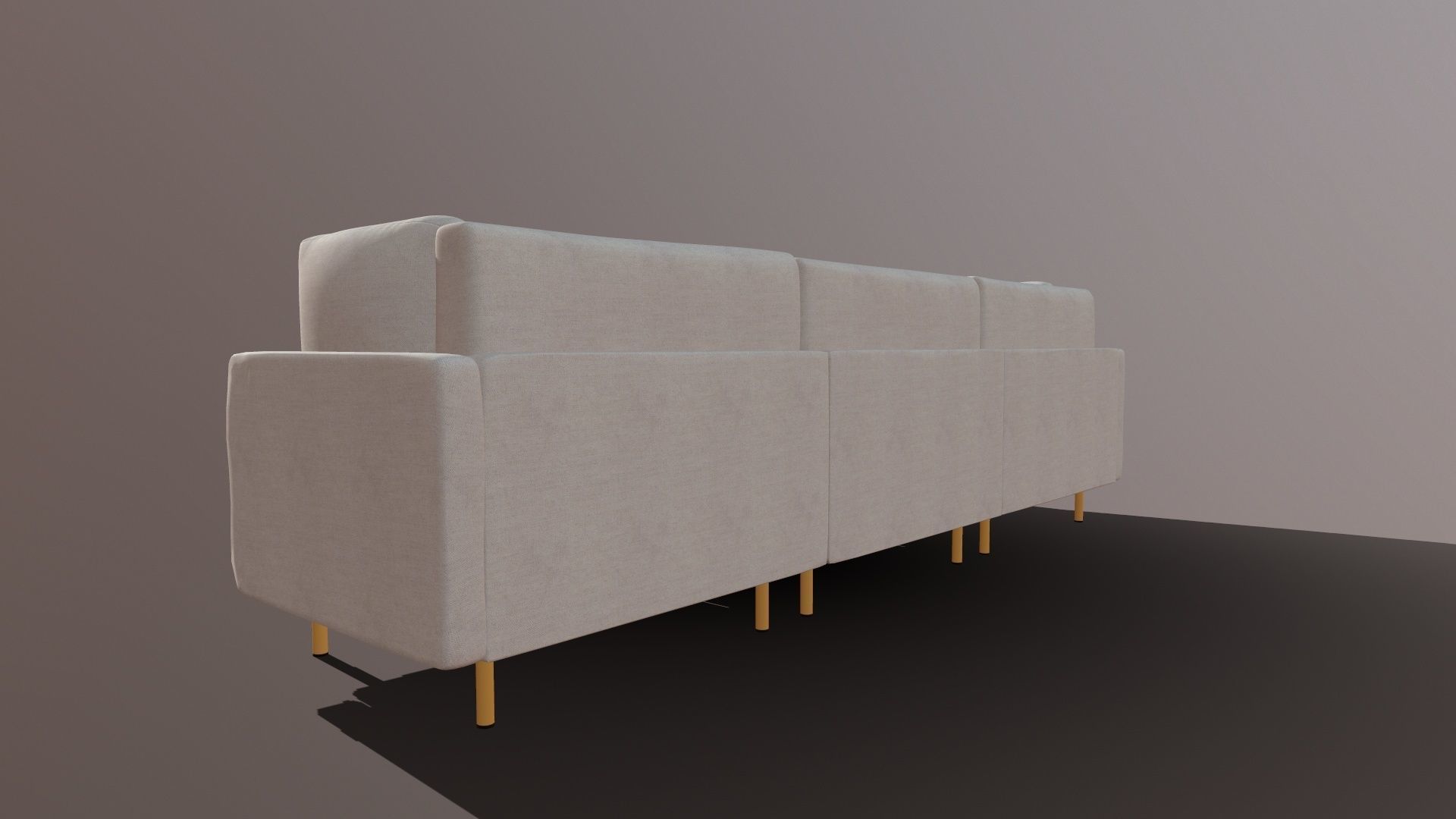 Sofa L shaped 3D model_9