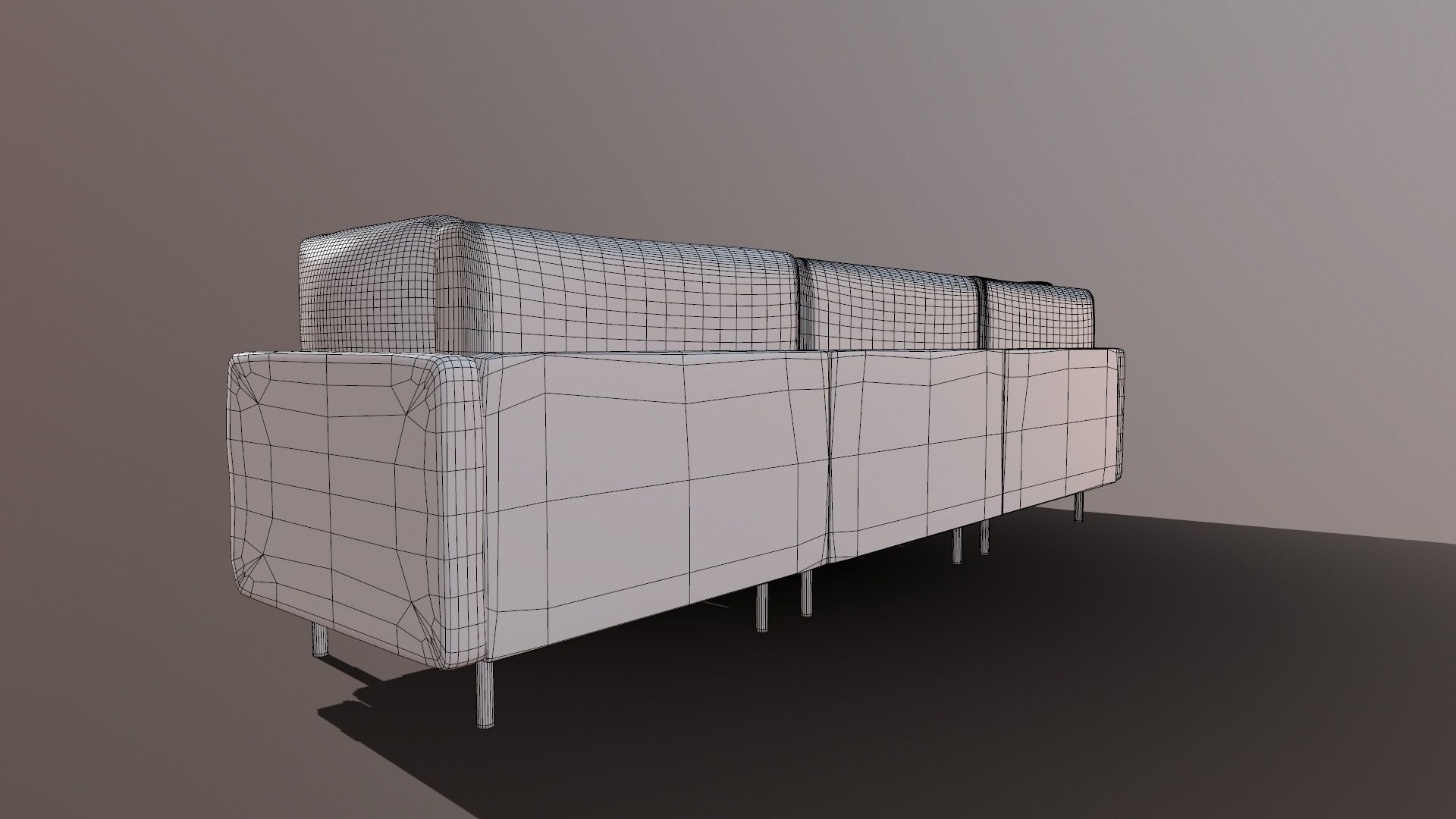 Sofa L shaped 3D model_10