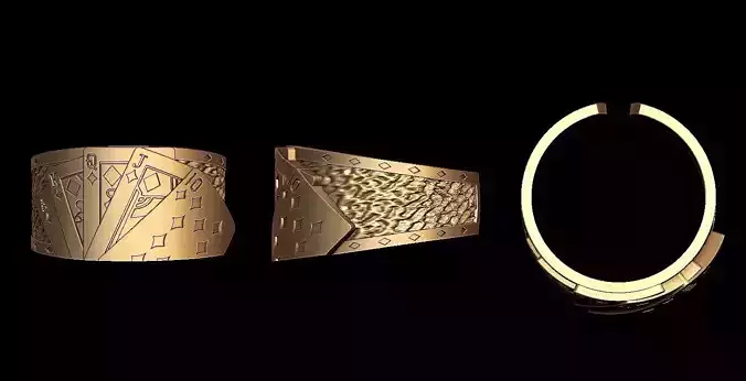 poker card ring