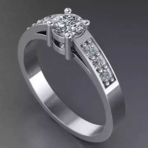  Engagement SOL ring -03ct - printable STL