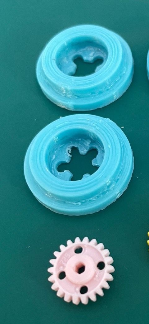 drill a hole pink gear  3D print model_1