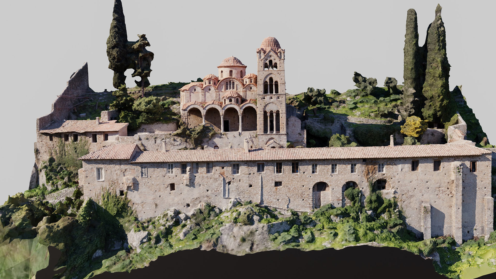 Greek-Monastery 3D model_2