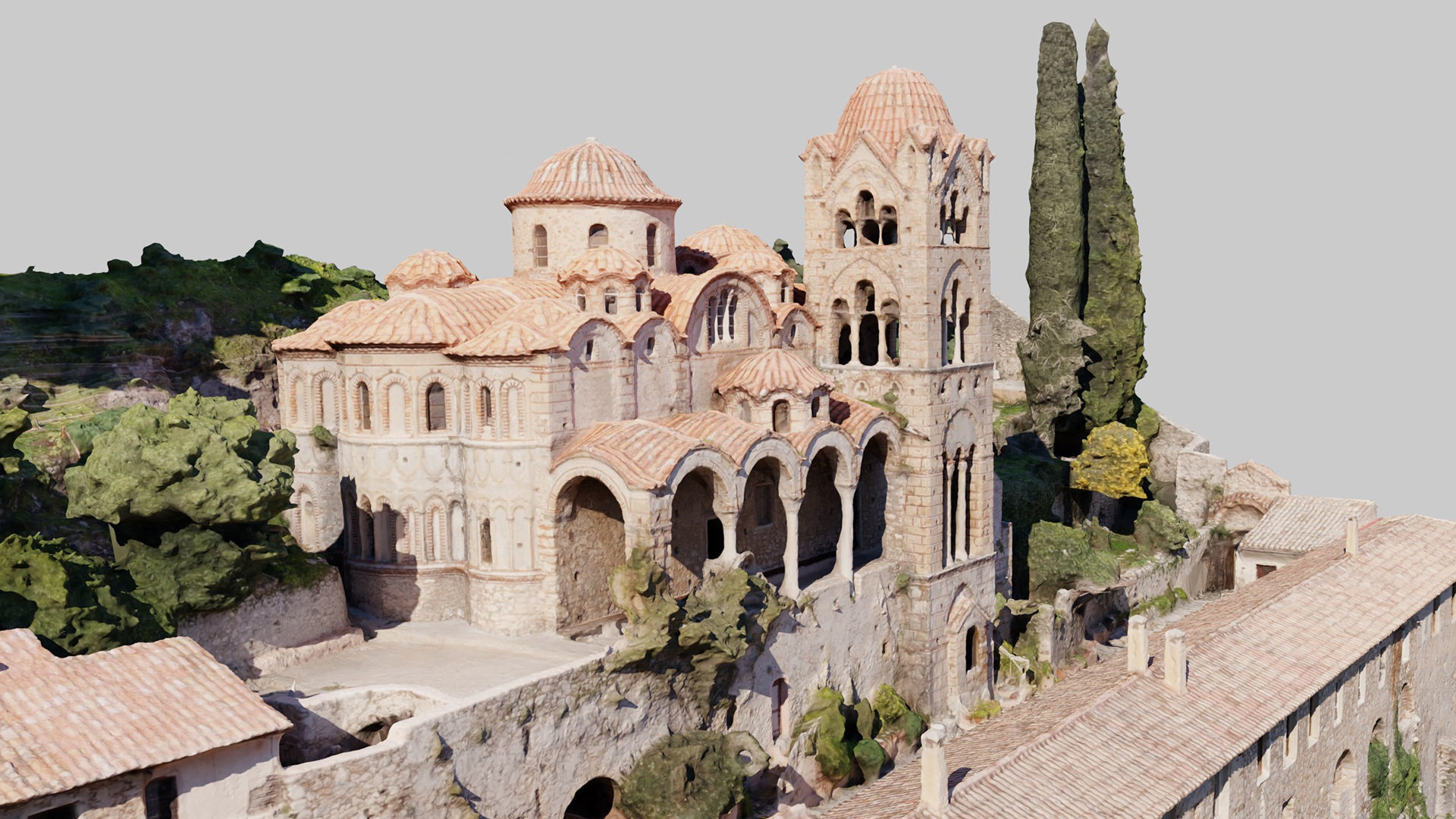 Greek-Monastery 3D model_4