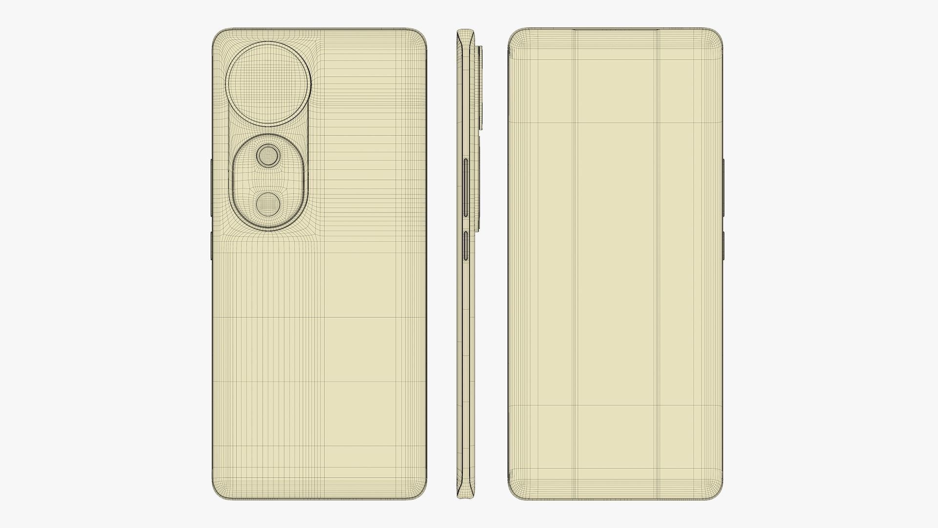 Vivo V40 Stellar Silver 3D model_13