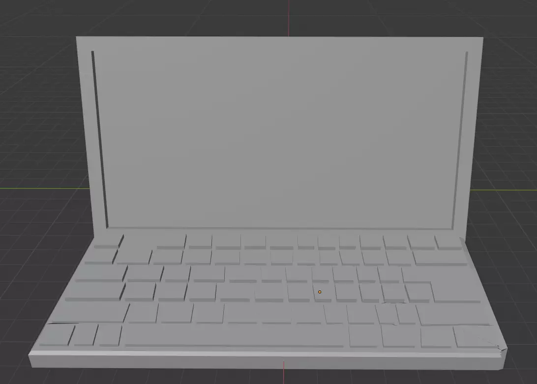 laptop Low-poly 3D model_0