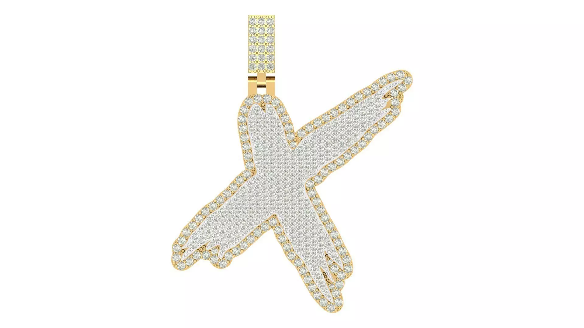 Alphabet Latter hiphop Pendent  3D print model_0