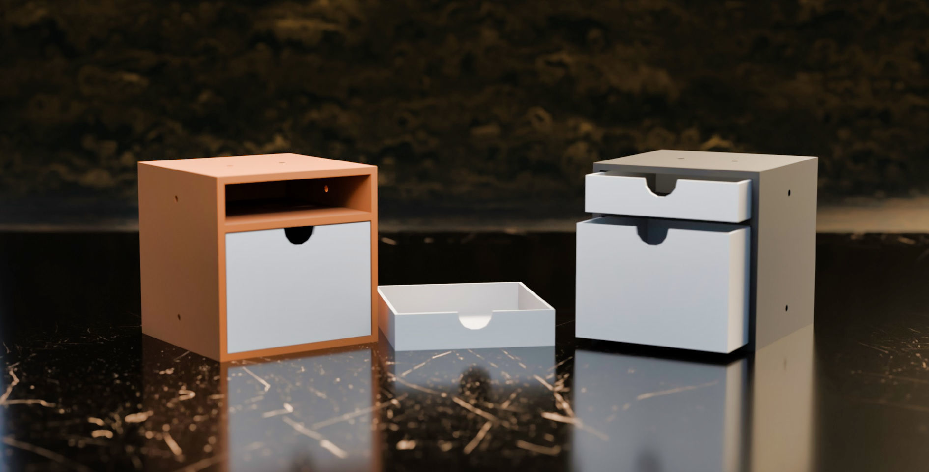 042M 2x Mixed Drawer 3D print model_2