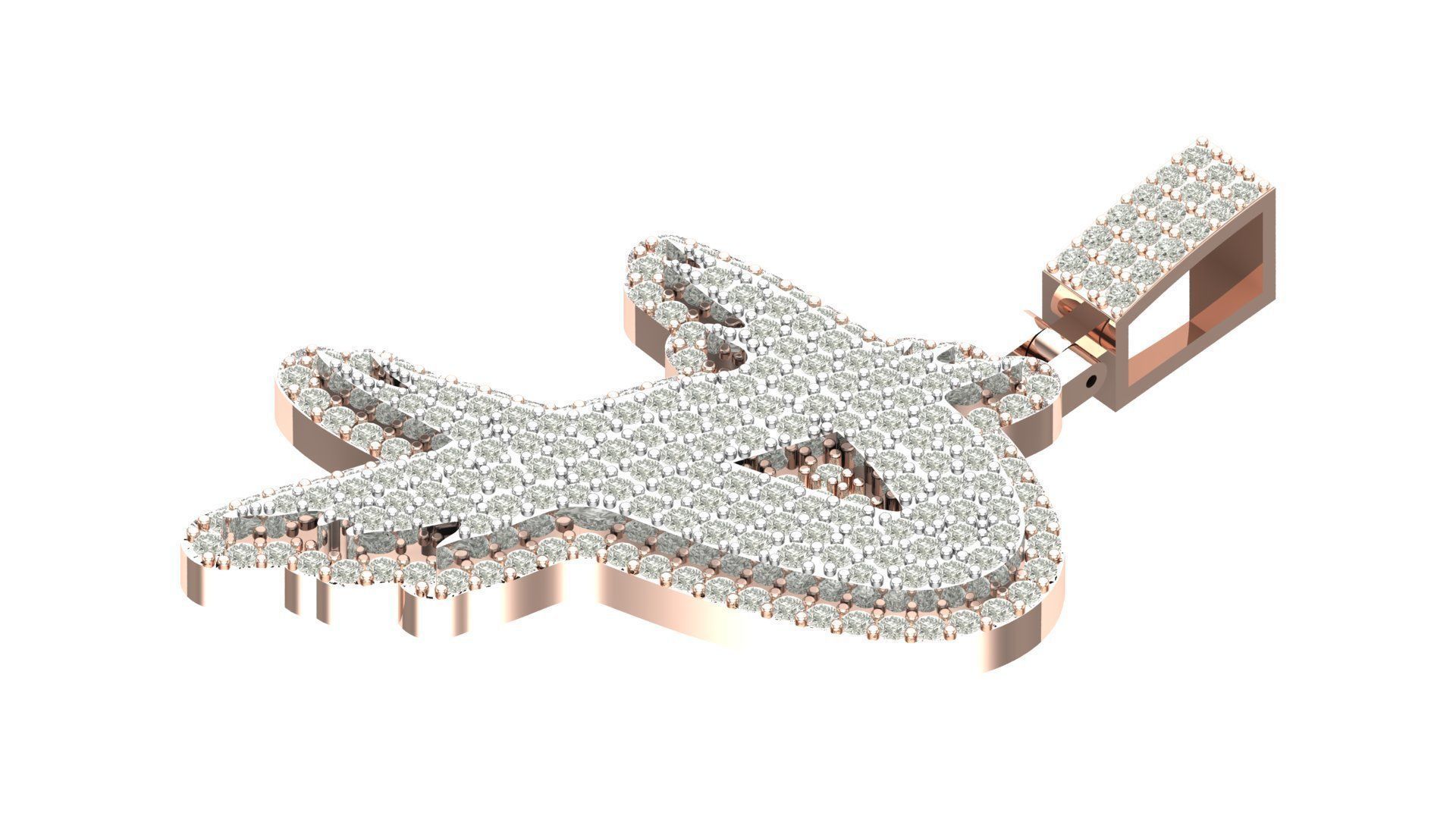 Alphabet Latter hiphop Pendent 3D print model_3