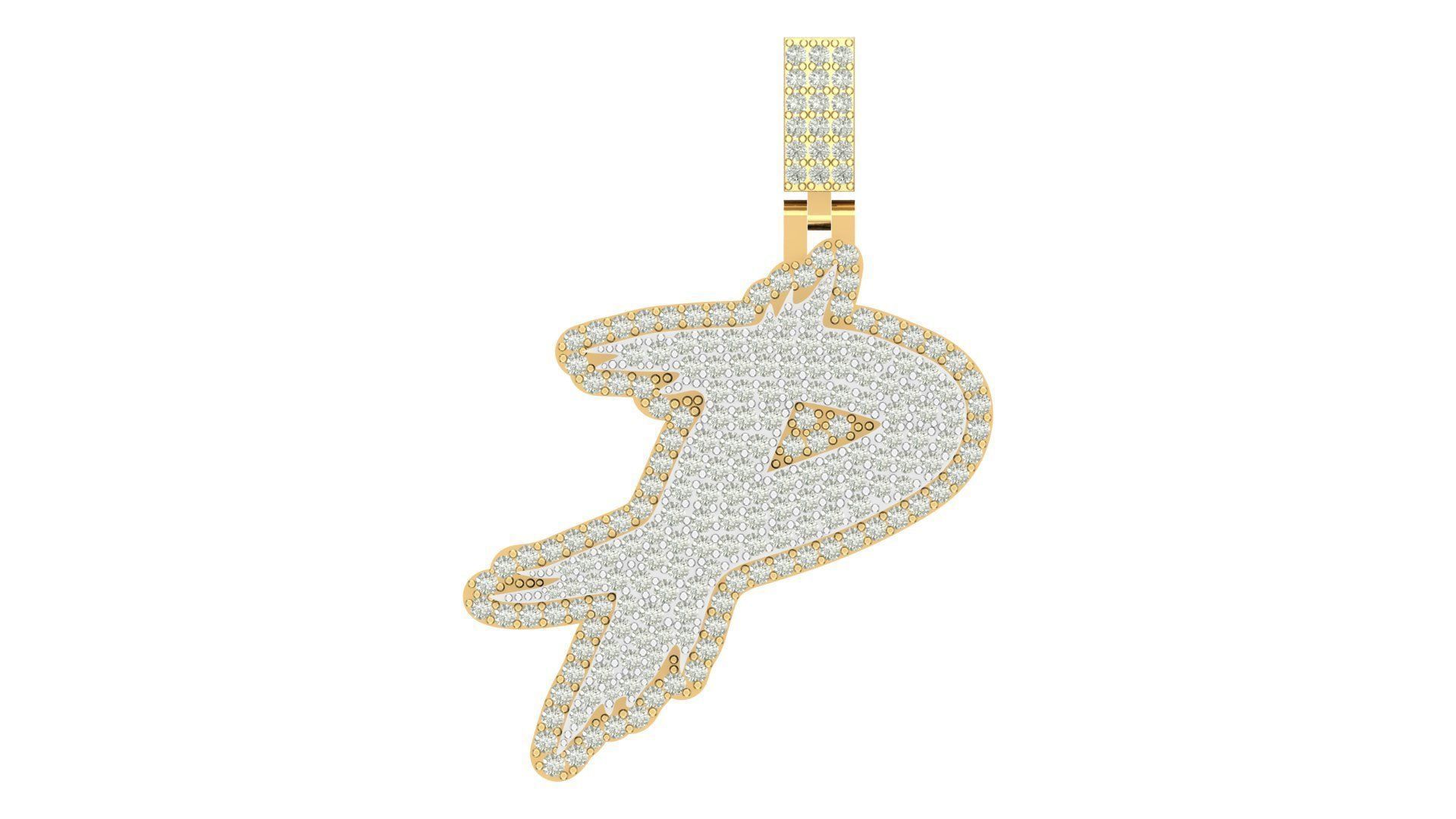 Alphabet Latter hiphop Pendent 3D print model_4