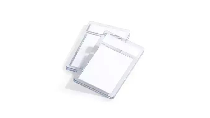 Transparent Trading Card Stack - 2 plastic collectible case 3D model