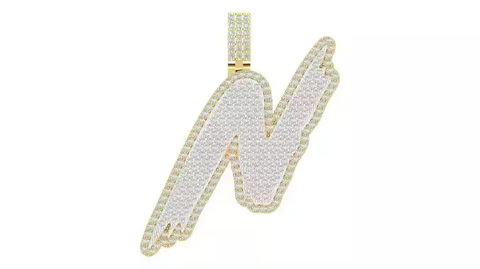 Alphabet Latter hiphop Pendent  3D print model