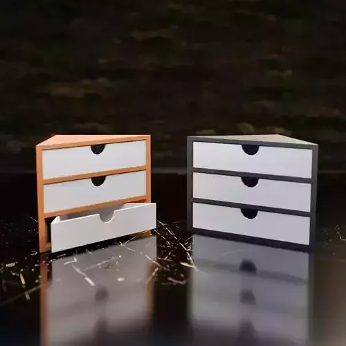 045ME Triangular 3x Drawer 3D print model