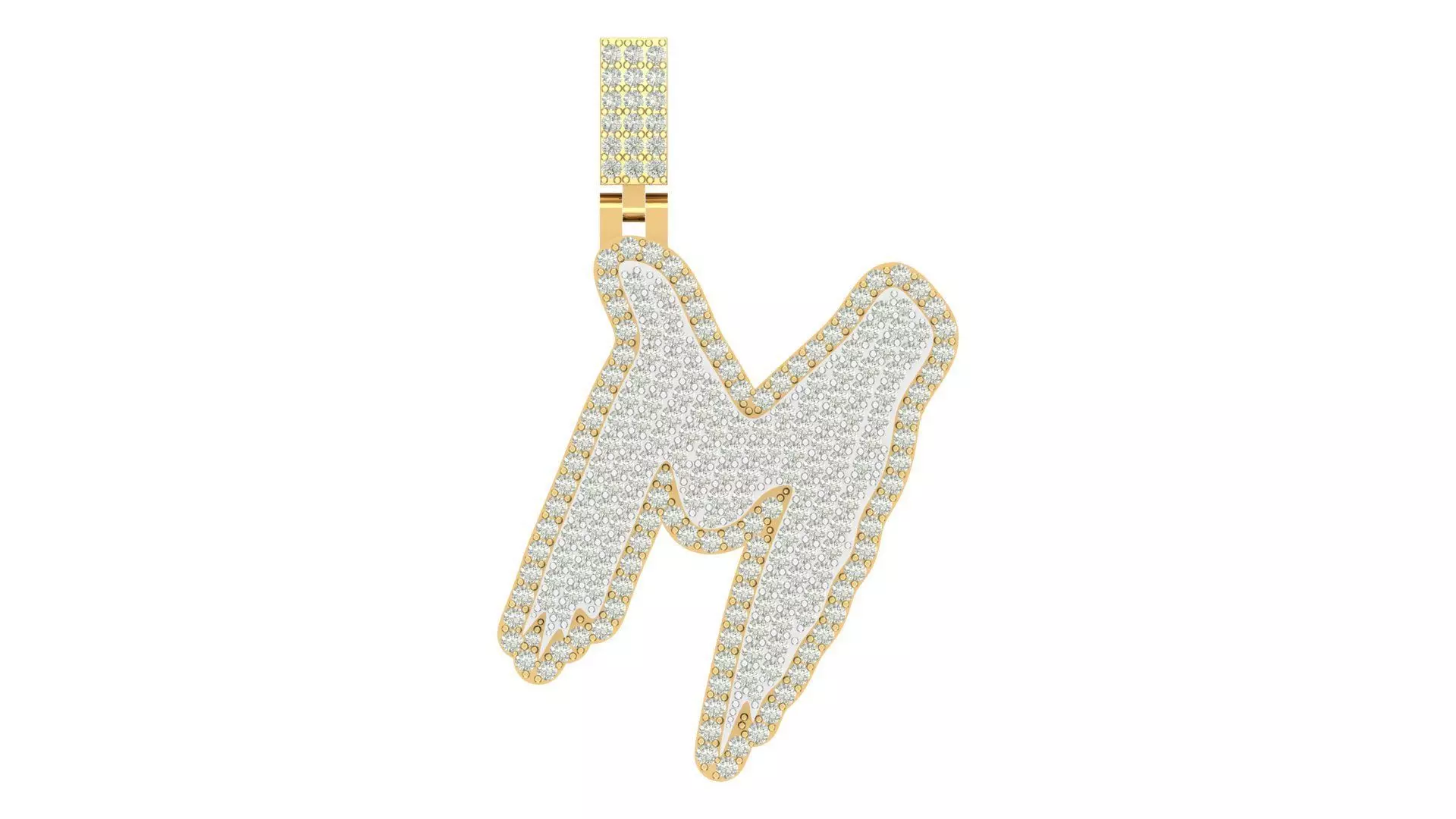 Alphabet Latter hiphop Pendent 3D print model_0