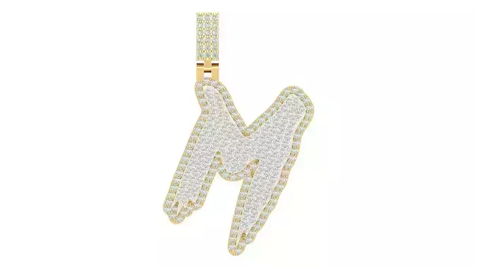 Alphabet Latter hiphop Pendent  3D print model