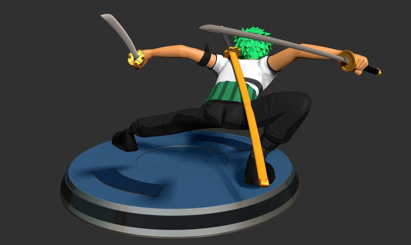 Roronoa Zoro Stylized - One Piece Fanart 3D print model_15