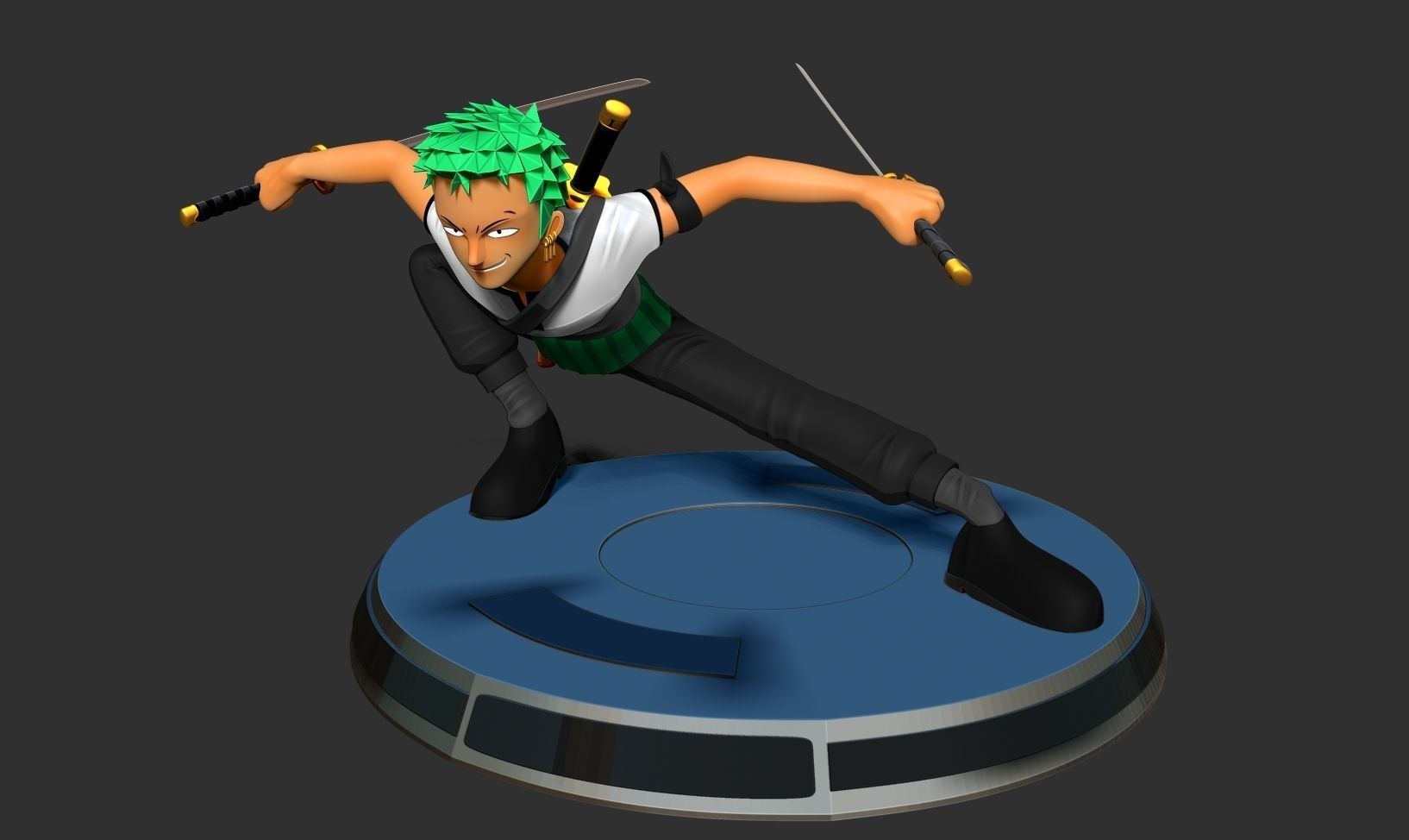 Roronoa Zoro Stylized - One Piece Fanart 3D print model_13