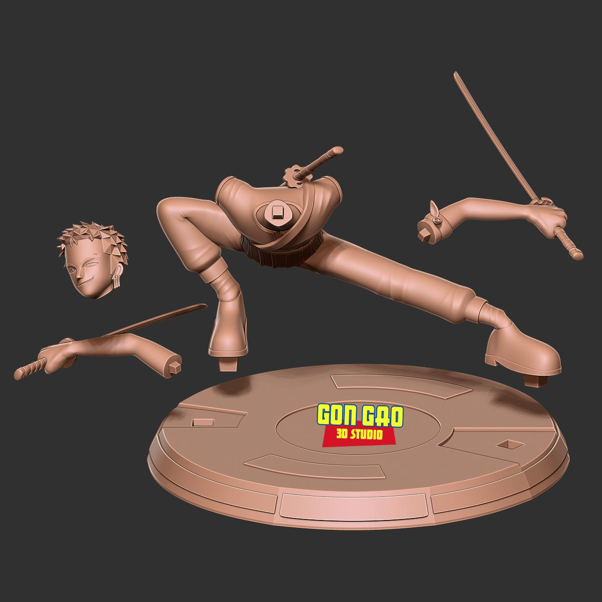 Roronoa Zoro Stylized - One Piece Fanart 3D print model_2