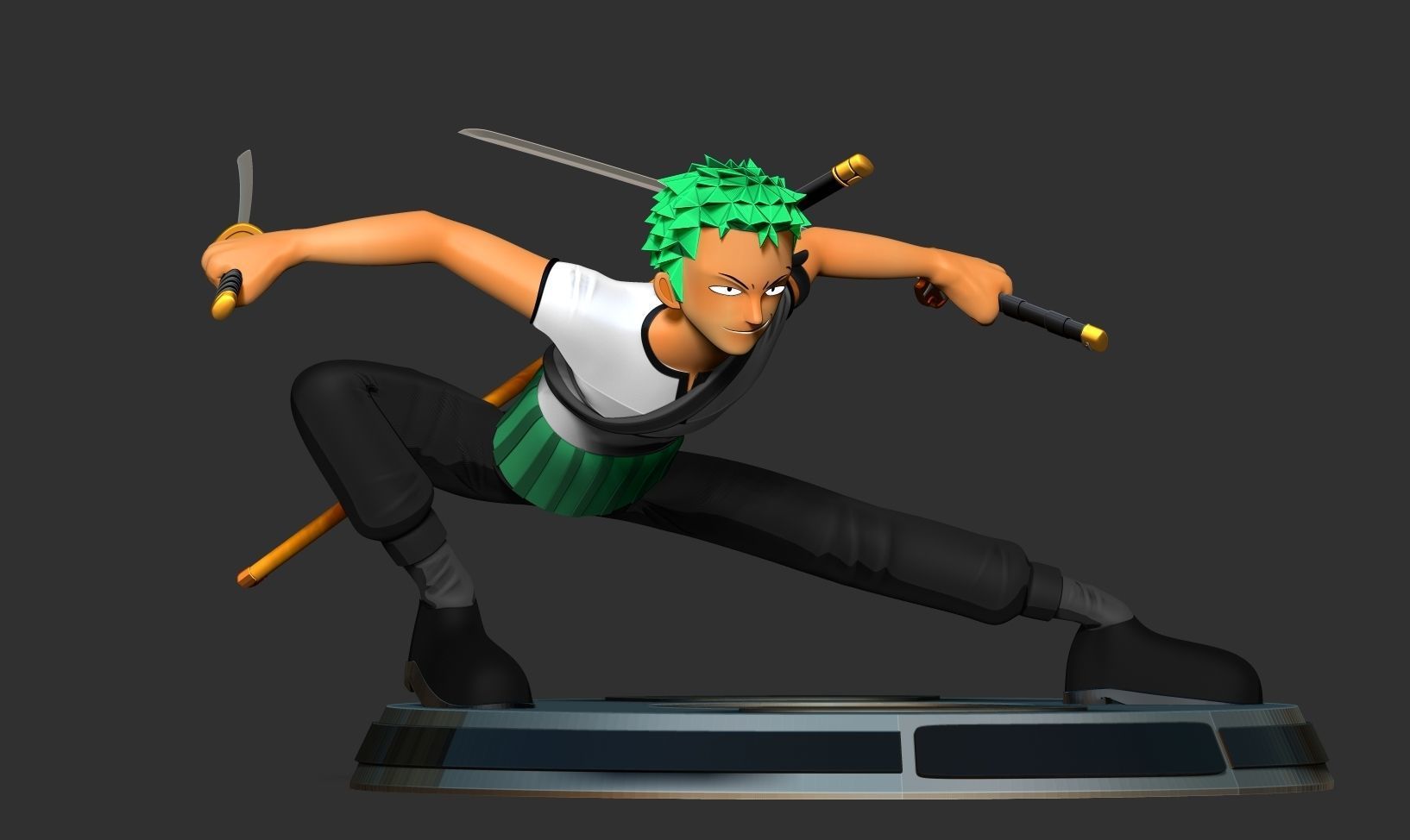Roronoa Zoro Stylized - One Piece Fanart 3D print model_11