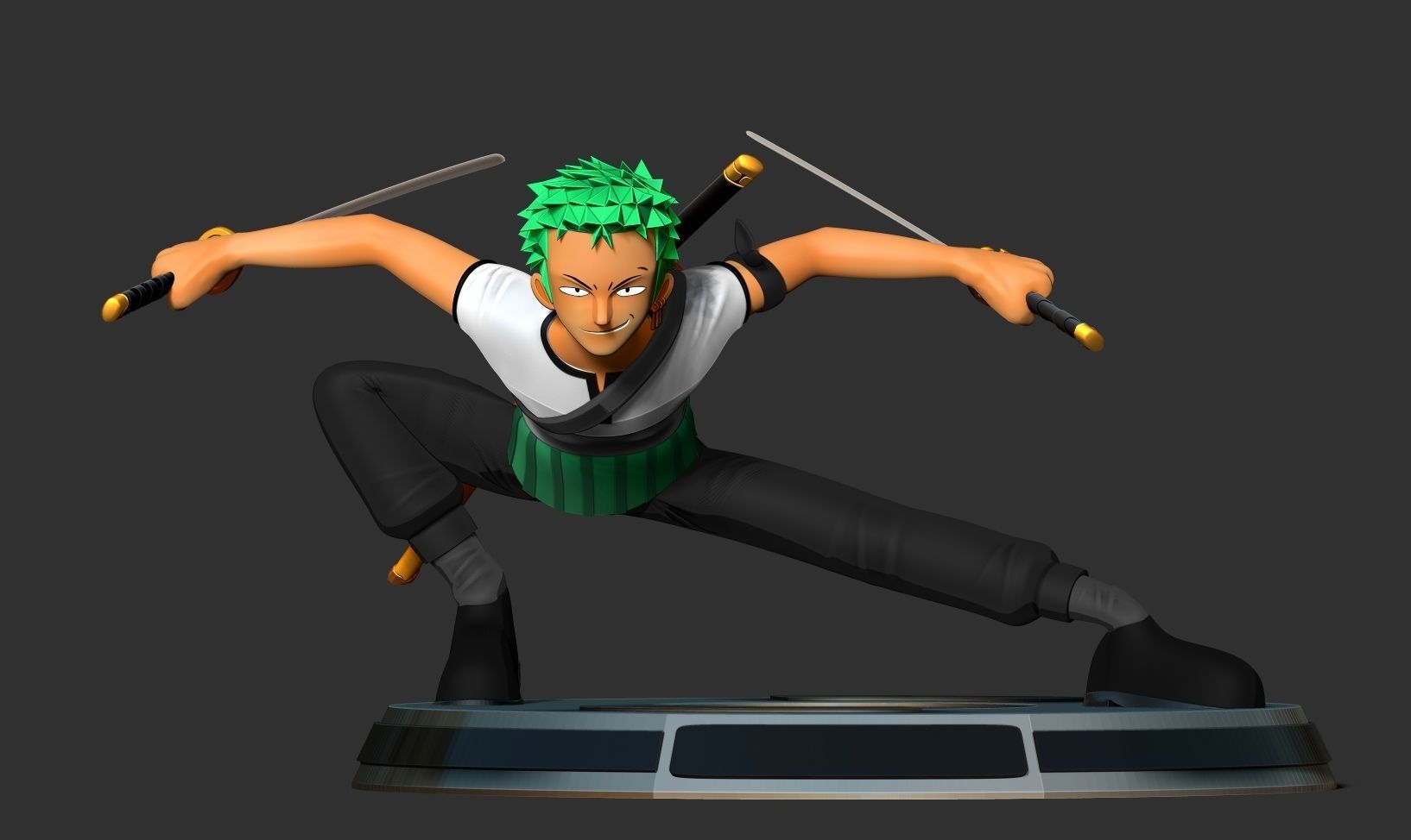 Roronoa Zoro Stylized - One Piece Fanart 3D print model_7