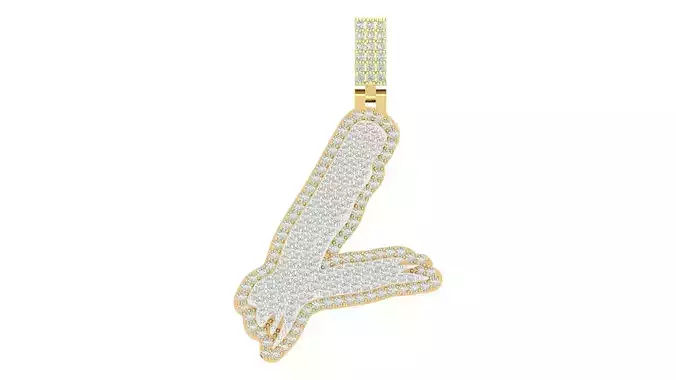 Alphabet Latter hiphop Pendent  3D print model