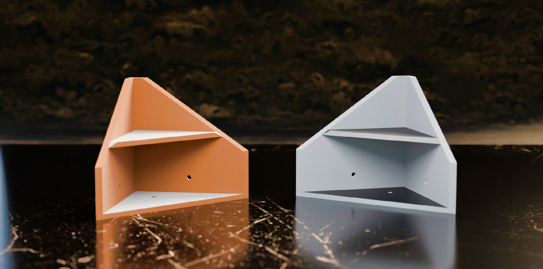 046MT Triangular 2x Shelves 3D print model_3