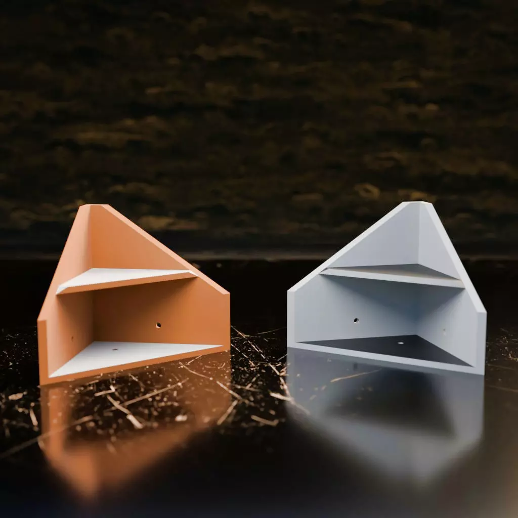 046MT Triangular 2x Shelves 3D print model_0