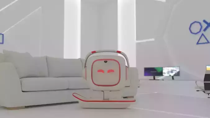 Emo Robot Low-poly 3D model