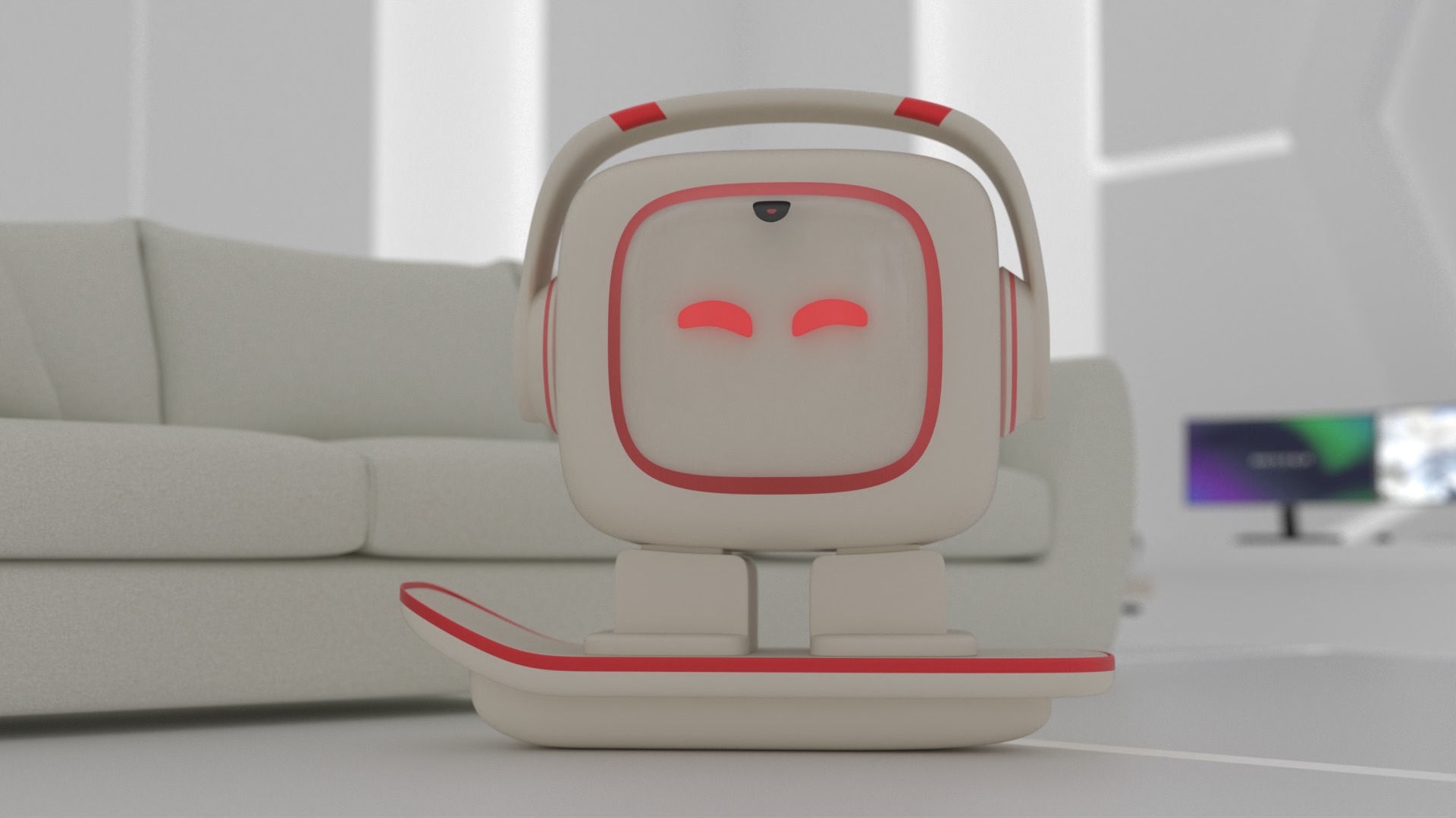 Emo Robot Low-poly 3D model_3