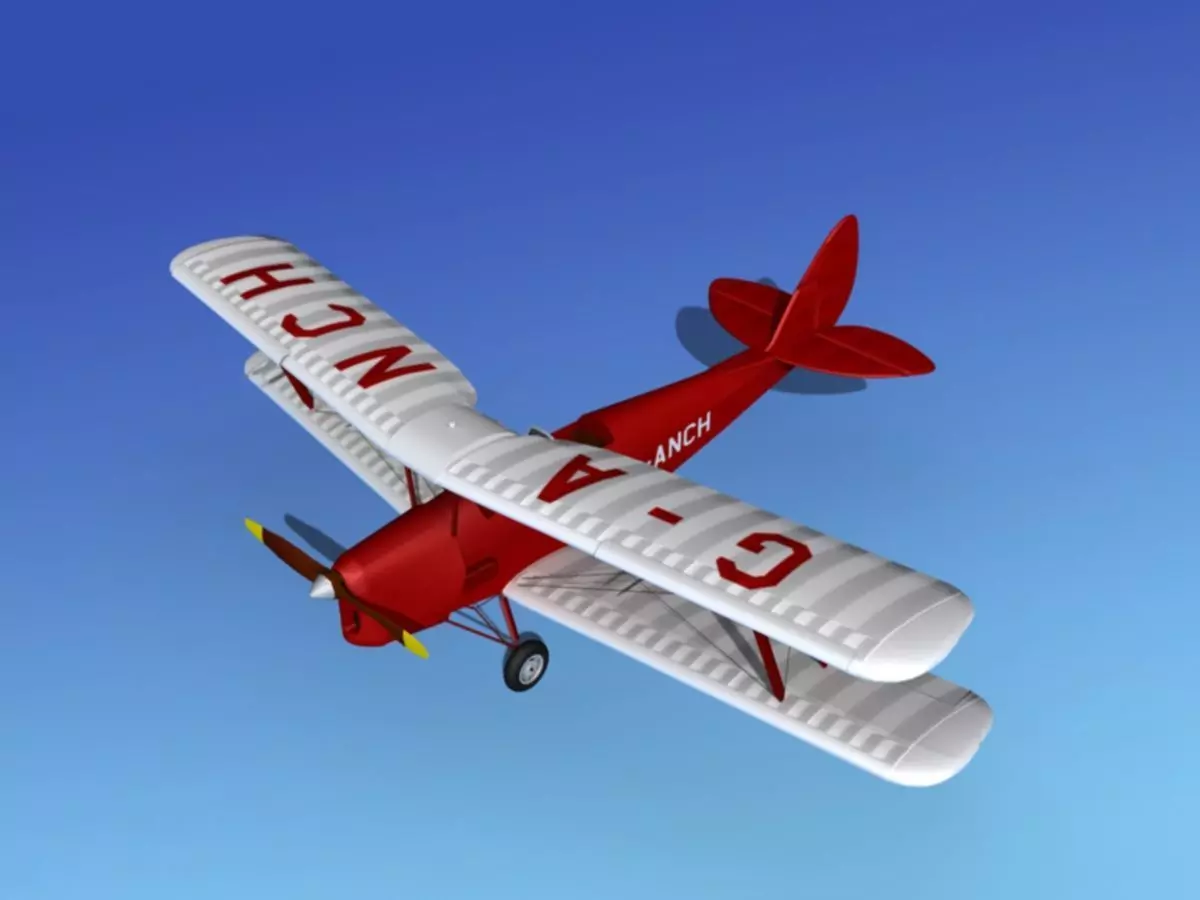 Dehavilland DH82 Tiger Moth V06 3D model_0
