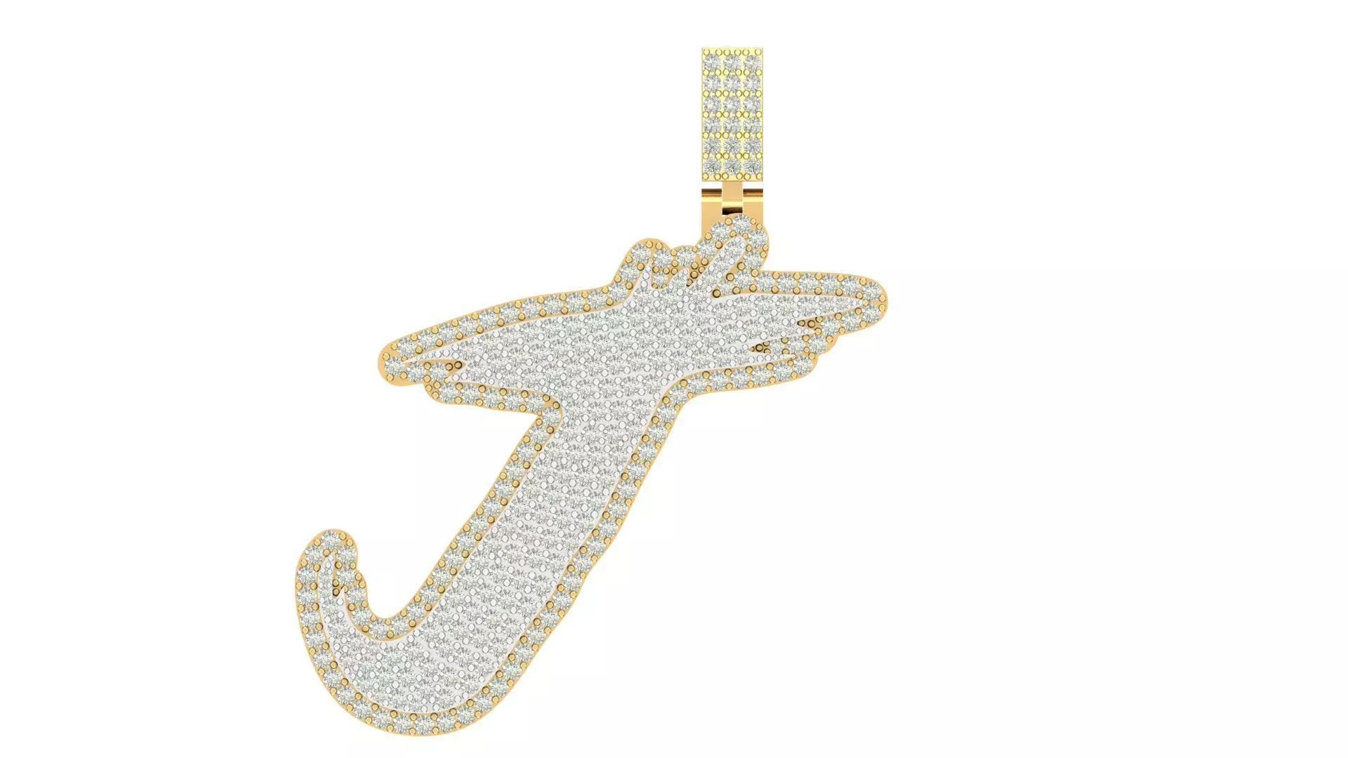 Alphabet Latter hiphop Pendent  3D print model_0