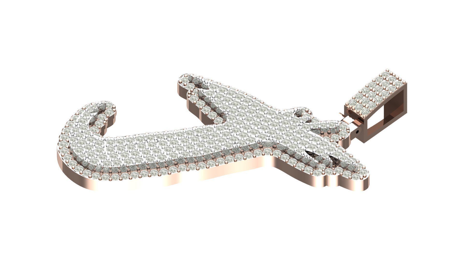 Alphabet Latter hiphop Pendent  3D print model_4