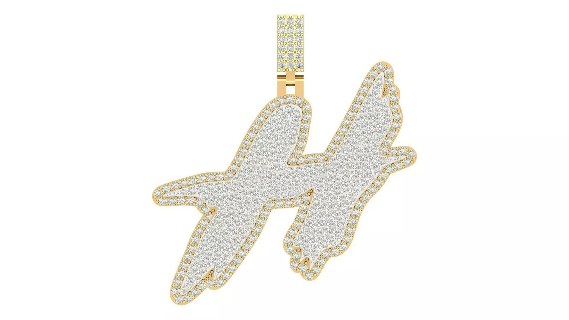 Alphabet Latter hiphop Pendent 3D print model_0