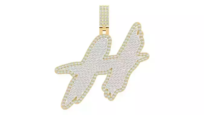 Alphabet Latter hiphop Pendent  3D print model