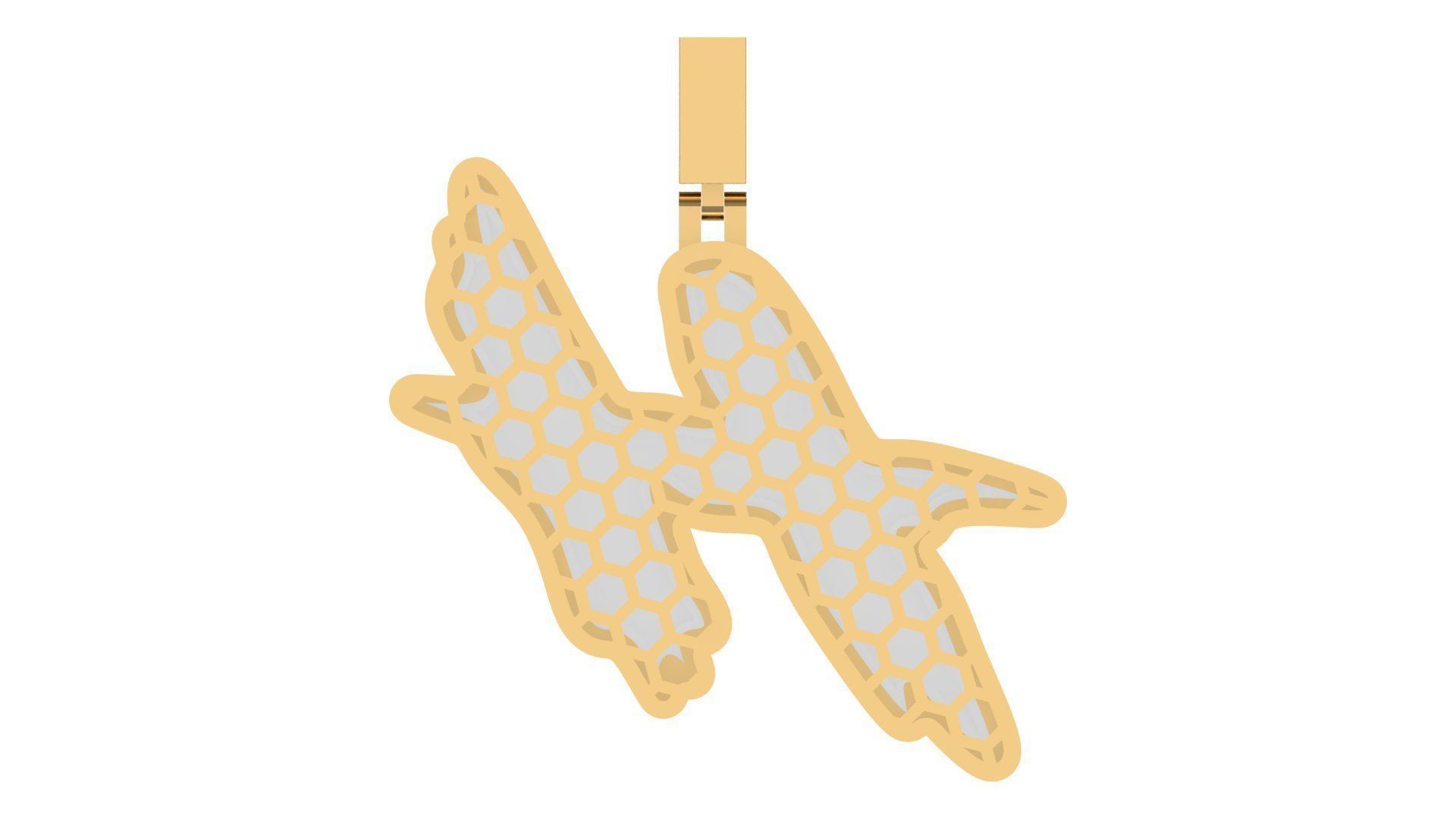 Alphabet Latter hiphop Pendent 3D print model_7