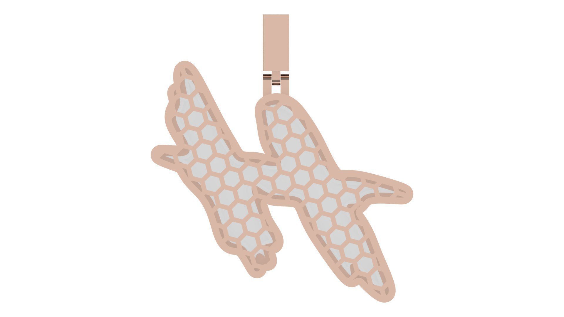 Alphabet Latter hiphop Pendent 3D print model_4