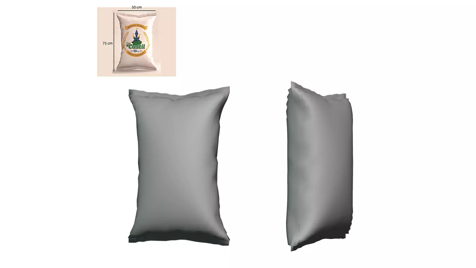 Rice Sack Mockup 3D model_0