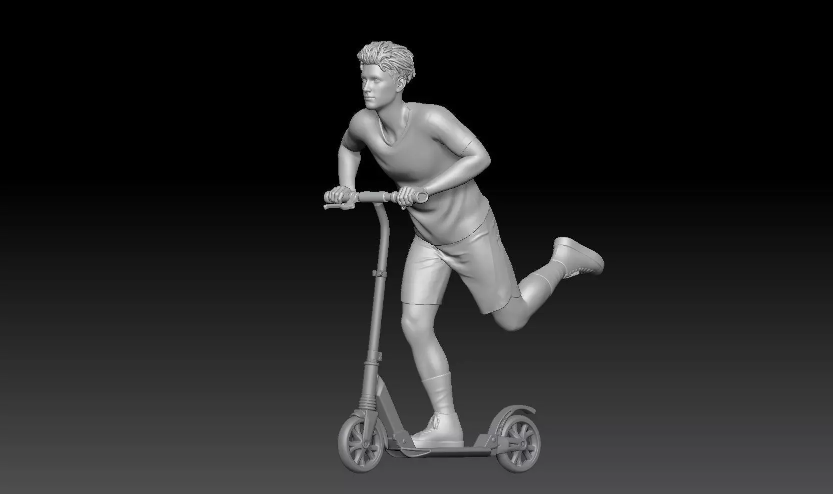 ELECTRIC SCOOTER BOY 2 3D print model