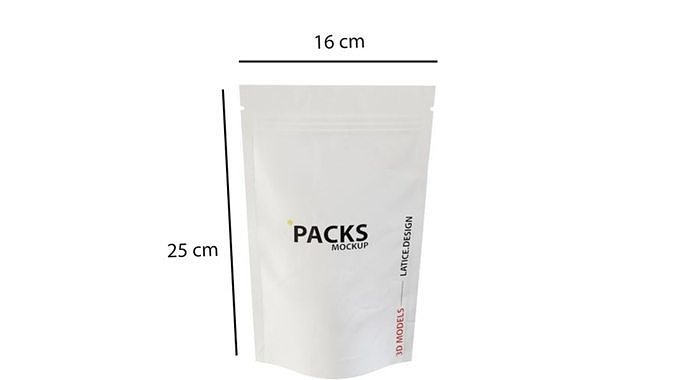 Standing Pouch Mockup 3D model 2