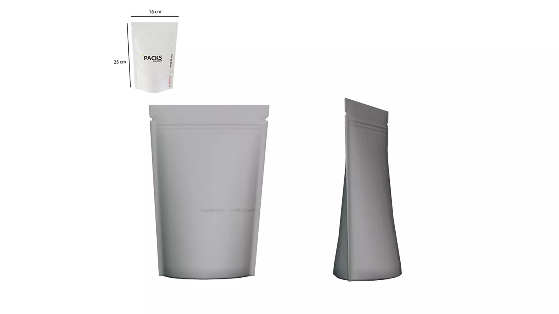 Standing Pouch Mockup 3D model_0