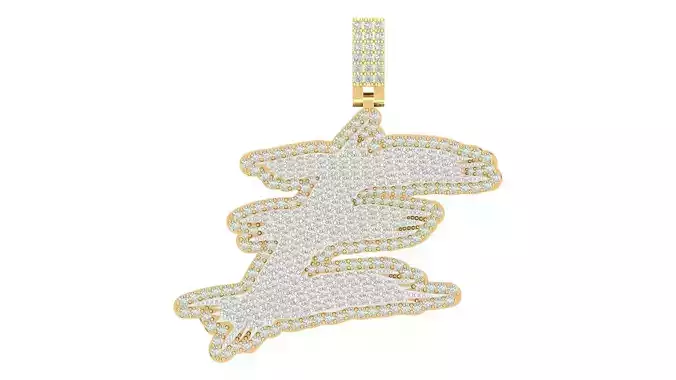 Alphabet Latter hiphop Pendent 3D print model