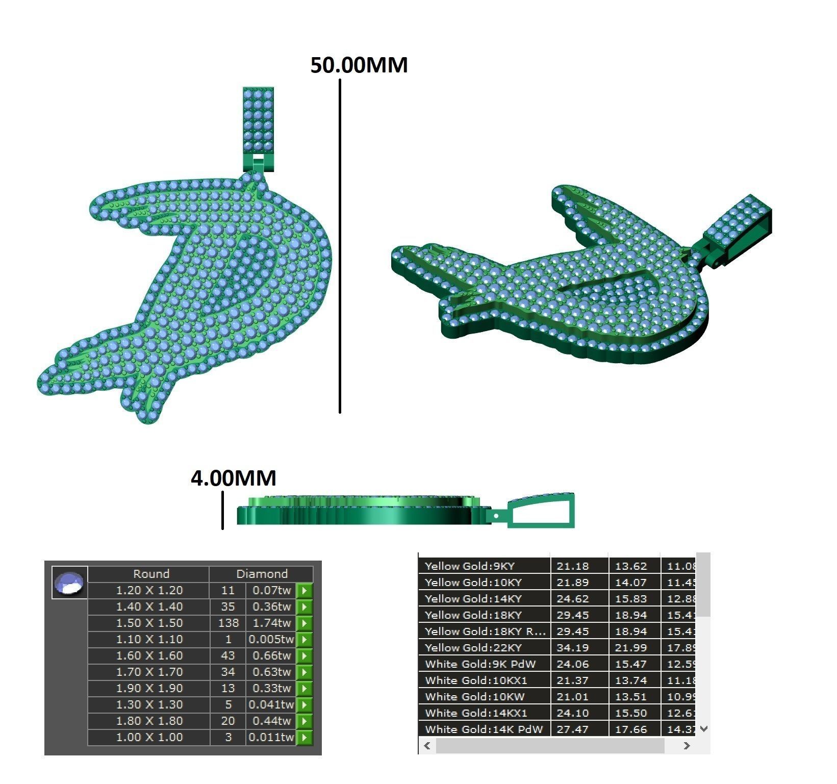 Alphabet Latter hiphop Pendent  3D print model_7