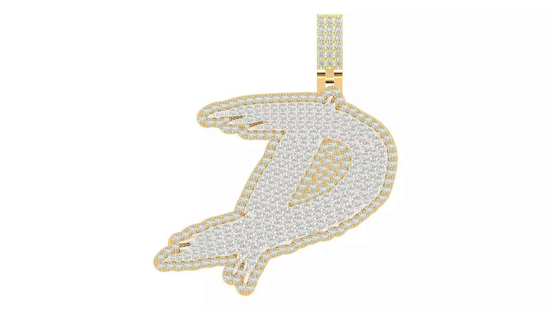 Alphabet Latter hiphop Pendent  3D print model_0