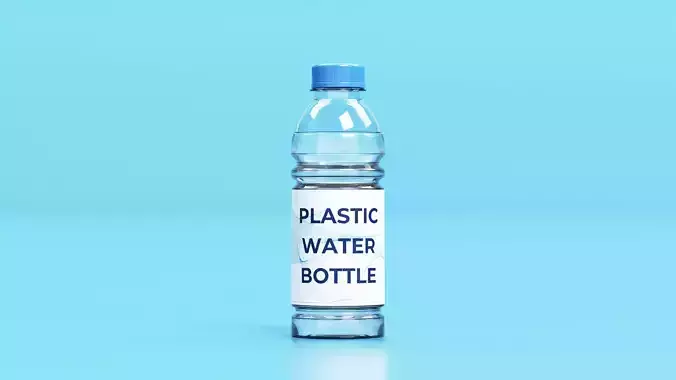 Plastic Water Bottle 3d model