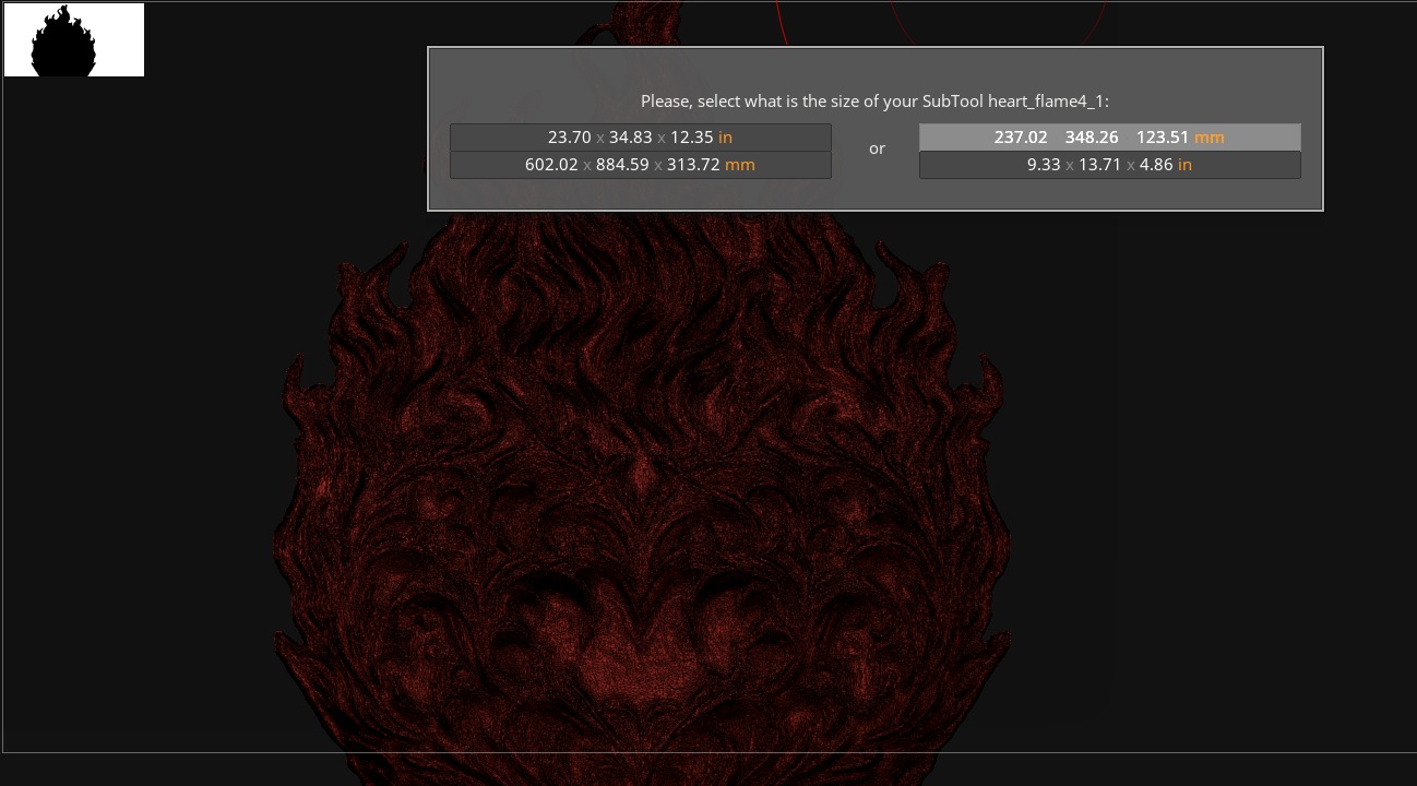 Heart Flame 3D print model_6