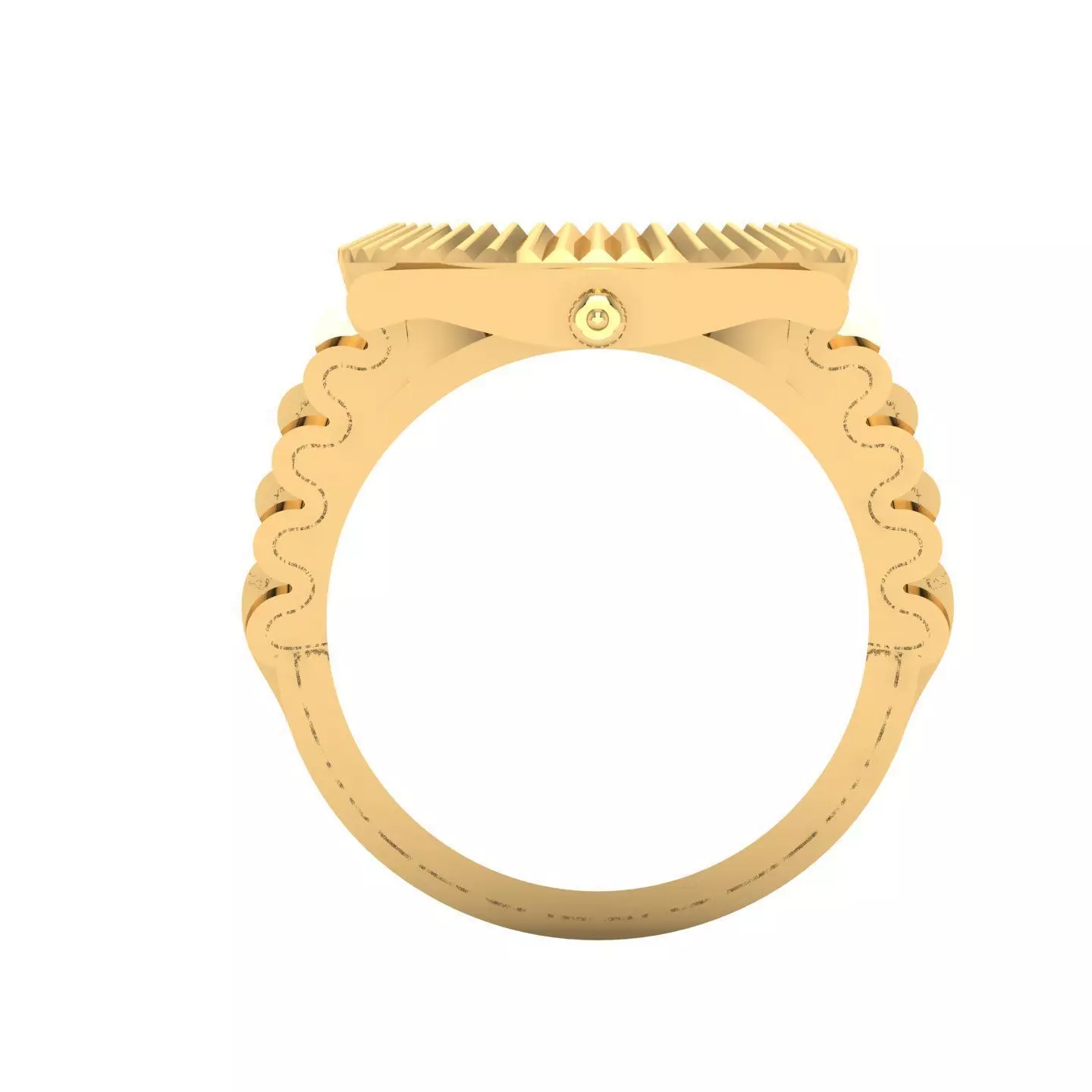 D Letter Glossy ring 3D model Free 3D print model