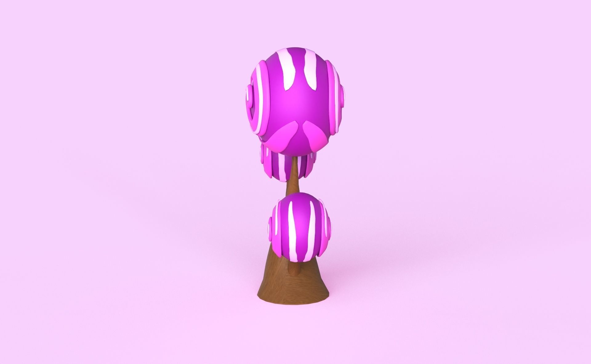 Cartoon Candy Tree 12 Low-poly 3D model_11