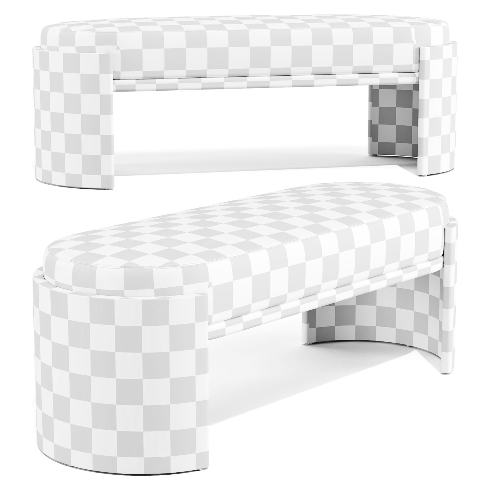 Parla Hug - Bench 3D model_4