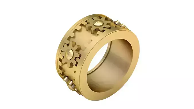 MOVING GEARS RING FOR MEN 3D PRINTABLE MODEL 3D print model