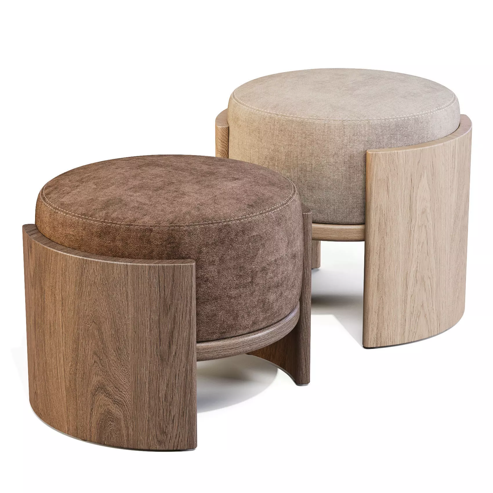 Parla Hug - Pouf and Stool 3D model_0