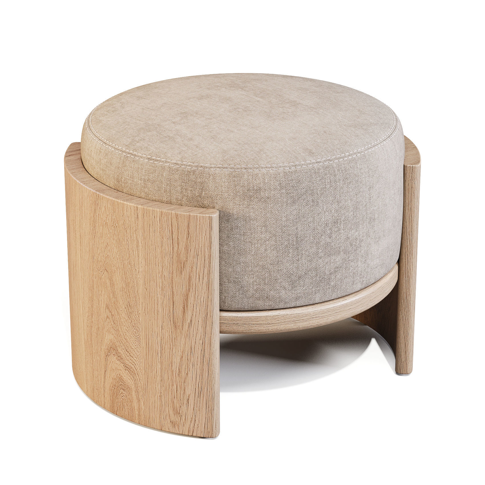Parla Hug - Pouf and Stool 3D model_1